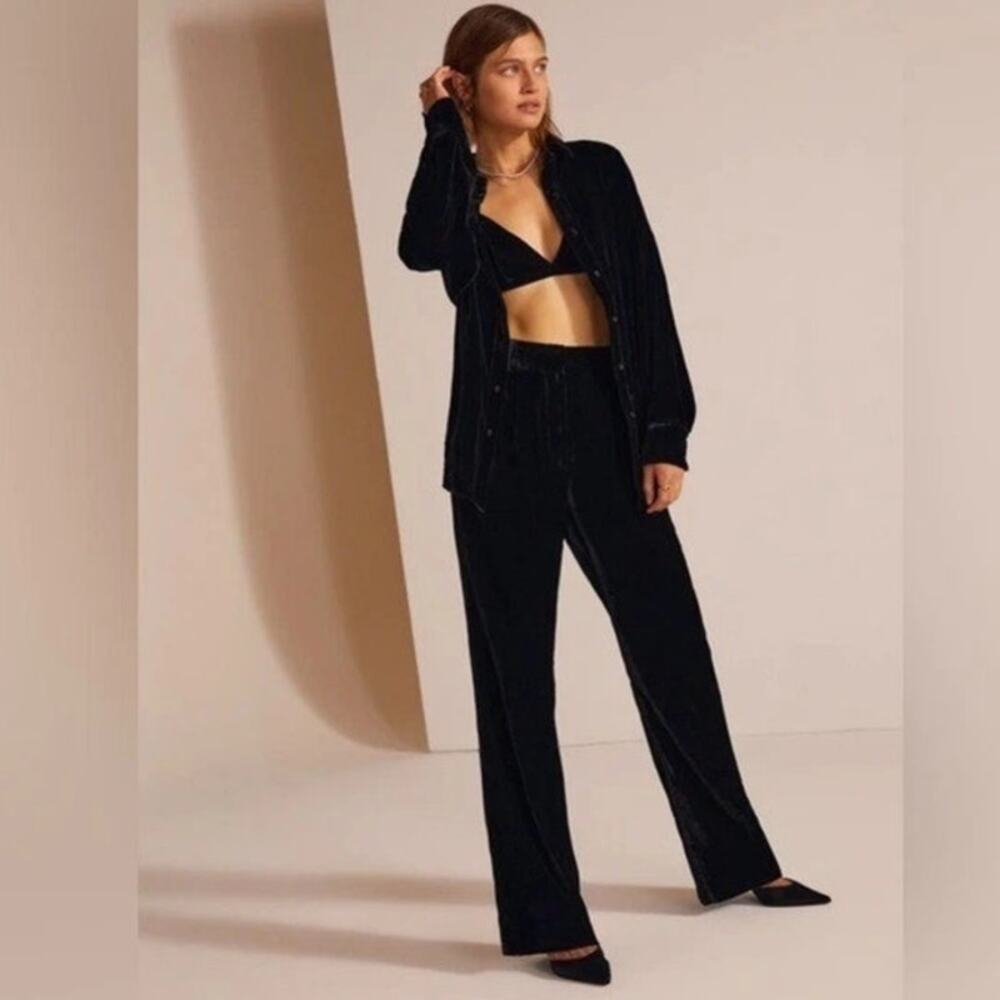 Favorite Daughter The Ollie Mid Waist Velvet Wide Leg Pants size 4